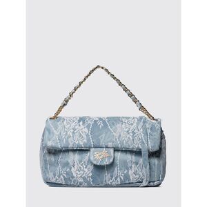 Secret Pon-Pon Shoulder Bag Woman Gnawed Blue